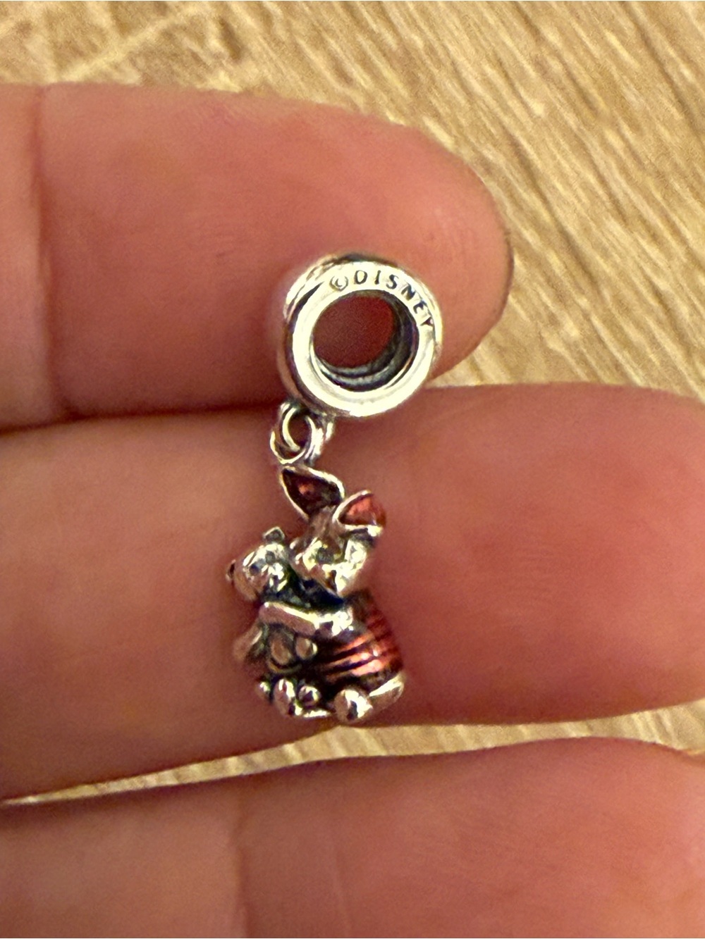 Disney Pink-Accented Piglet Charm Dangle